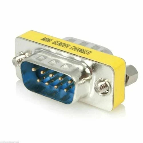 DB9 9 Pin Male to Male M/M Gender Changer Converter Extension Adapter RS232