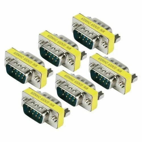 DB9 9 Pin Male to Male M/M Gender Changer Converter Extension Adapter RS232